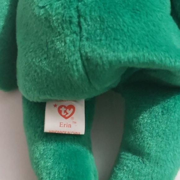 Erin the Bear TY Beanie Baby Shamrock 1997 Retired - Picture 4 of 4